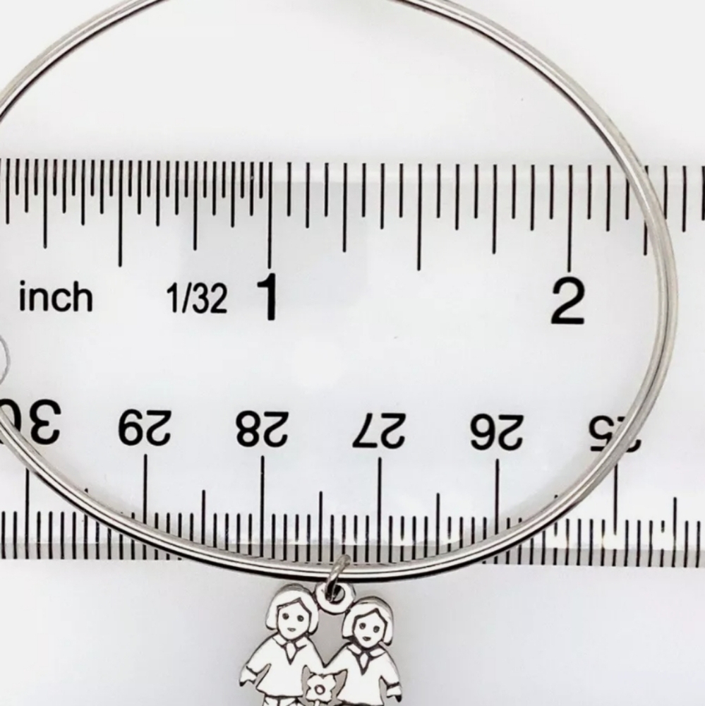 James Avery Girl Boy Flower Charm Sterling Silver Hook Bracelet ❤️ - Picture 7 of 7